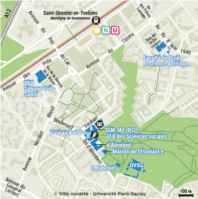 Plan du campus Saint-Quentin-en-Yvelines